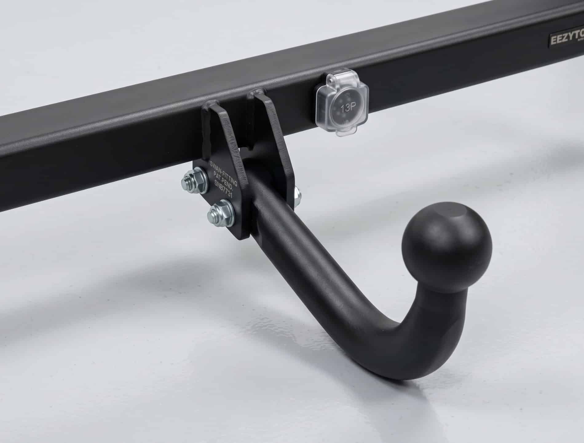 Swan neck tow bar